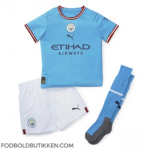 Manchester City Ruben Dias #3 Hjemmebanetrøje Børn 2022-23 Kortærmet (+ Korte bukser)
